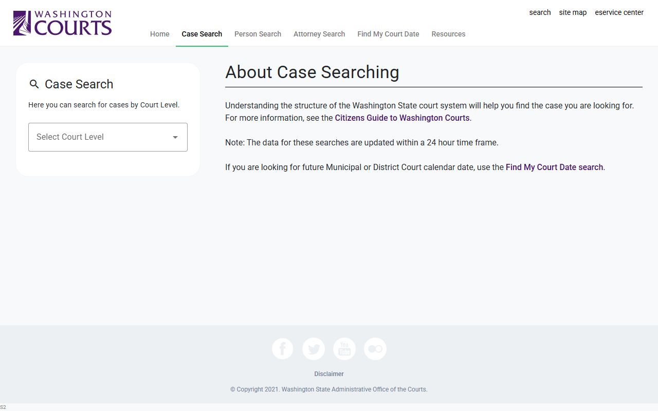 Columbia County court records after jail arrest Washington Courts case search