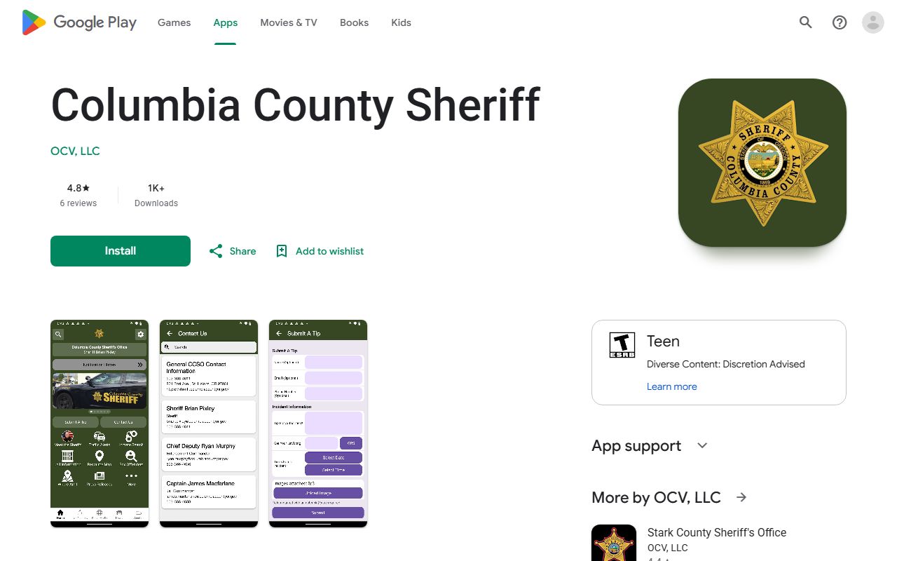 Columbia County jail mugshots sheriff app listing without roster claim